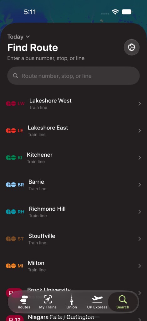 Dark route search